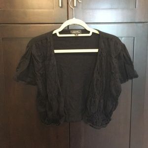 Cropped black sweater